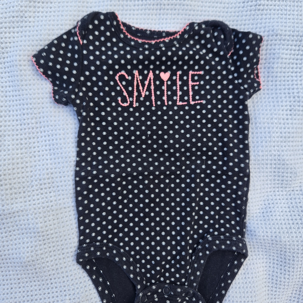 Polka Dot Black and White Kids One Piece